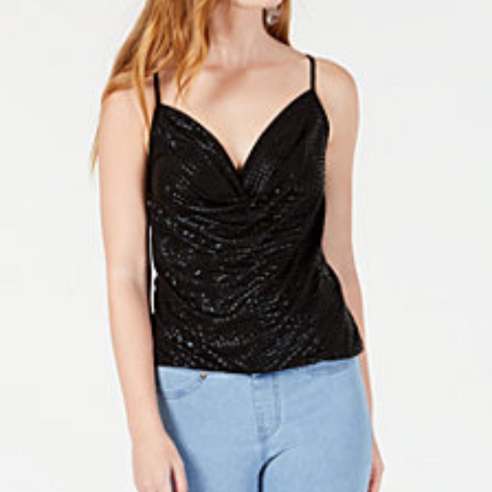 Gypsies & Moondust - Textured Cowl-Neck Camisole